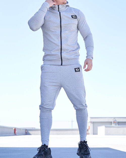 Trening conic, cu tur lasat din BUMBAC - GRI- D09