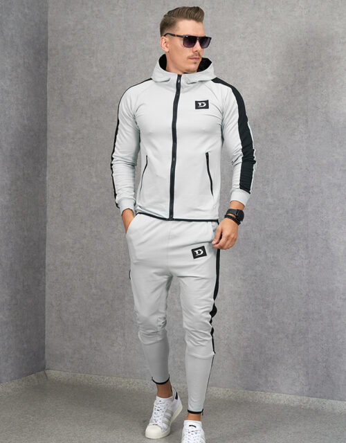 Trening conic, cu tur lasat din BUMBAC - GRI- D34