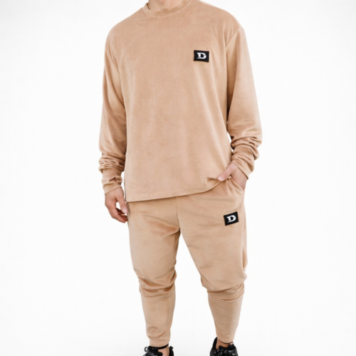 Trening OVERSIZE conic, cu tur lasat din CATIFEA - MARO- DA07